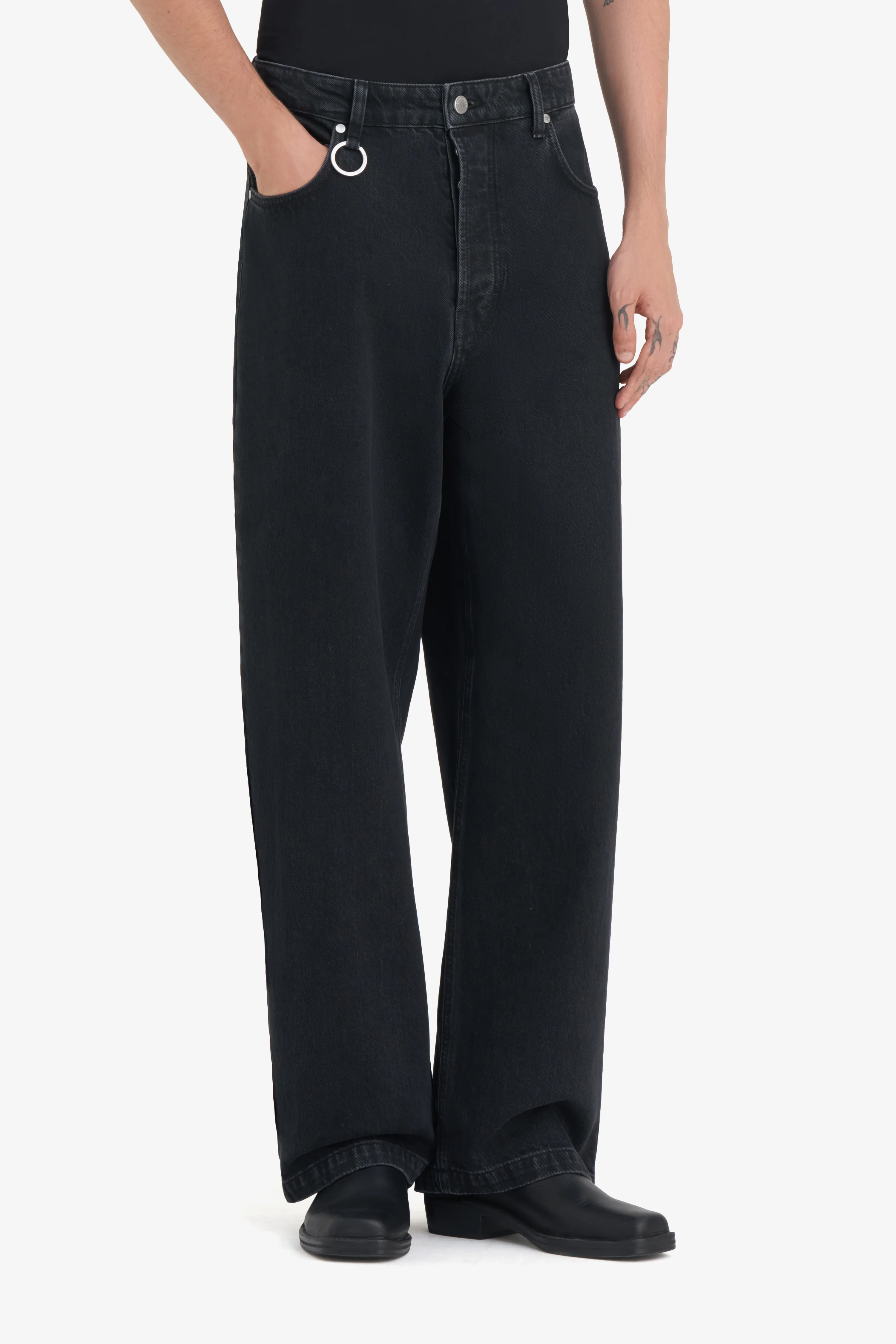 LOOSE JEANS - BLACK - Image 3
