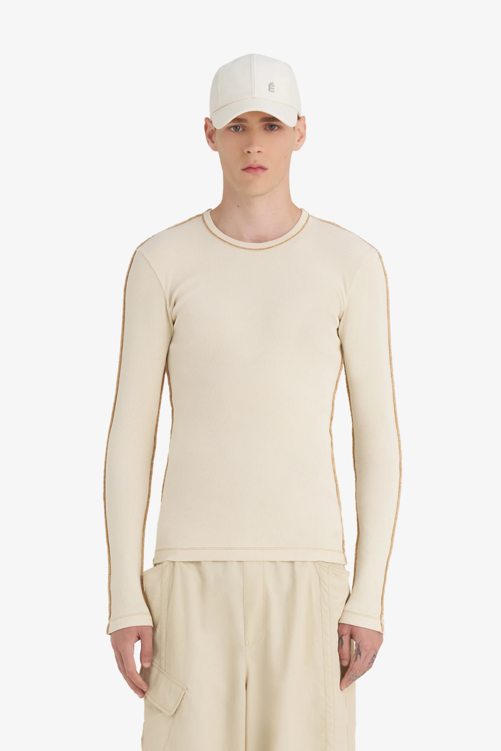 RIB LONG SLEEVES T-SHIRT WASH - Image 2