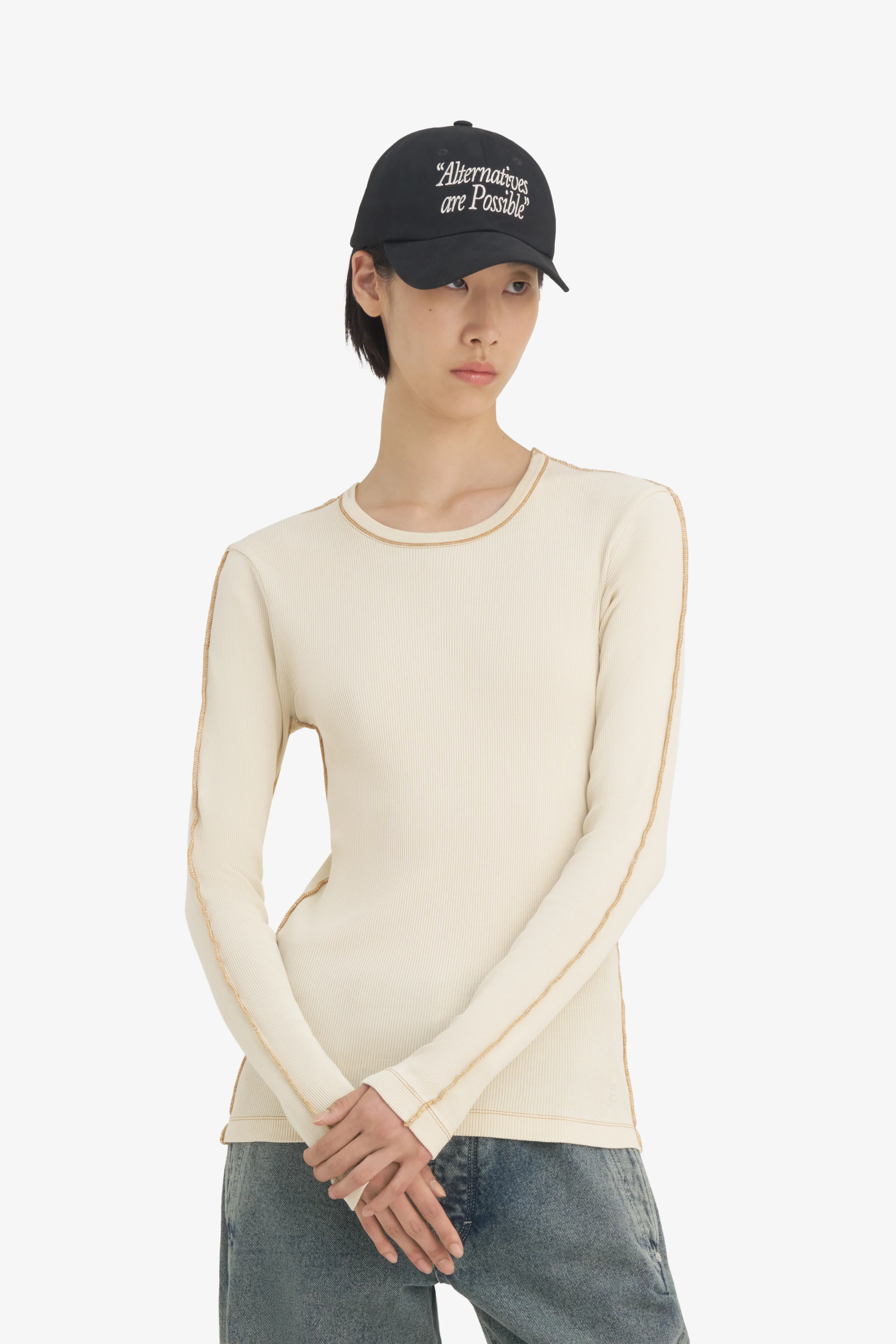 RIB LONG SLEEVES T-SHIRT WASH - Image 3