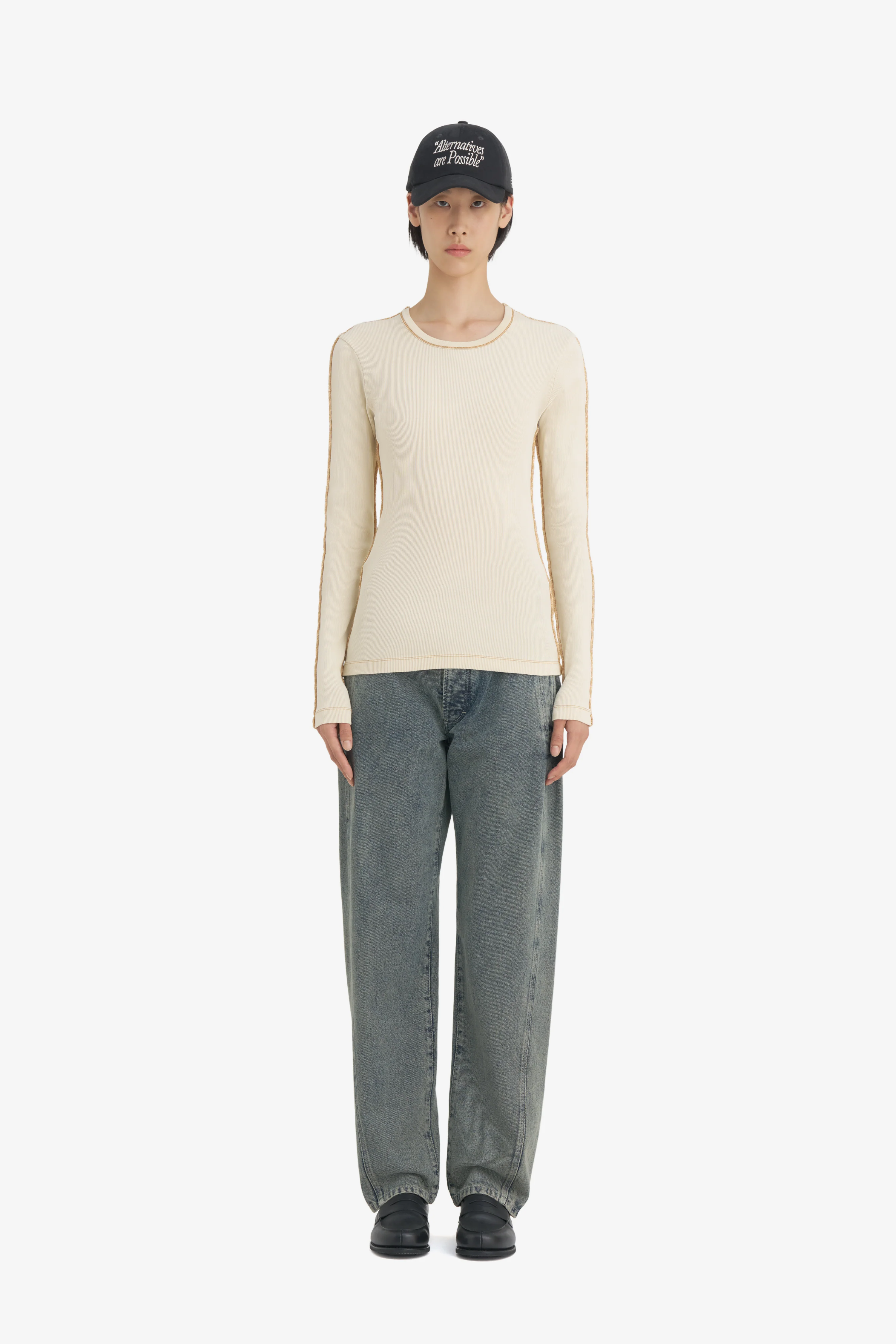 RIB LONG SLEEVES T-SHIRT WASH - Image 6
